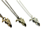 Tiny Ram Skull Necklace - Moon Raven Designs