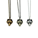 Little Wolf Face Necklace - Moon Raven Designs