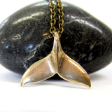 Humpback Whale Fluke Necklace Whale Tail Pendant - Moon Raven Designs