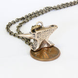 Solid Bronze Anvil Necklace Blacksmiths Anvil Pendant Anvil Jewelry - Moon Raven Designs