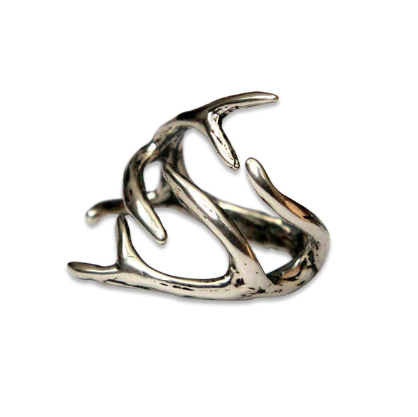 Deer Antler Adjustable Ring - Moon Raven Designs