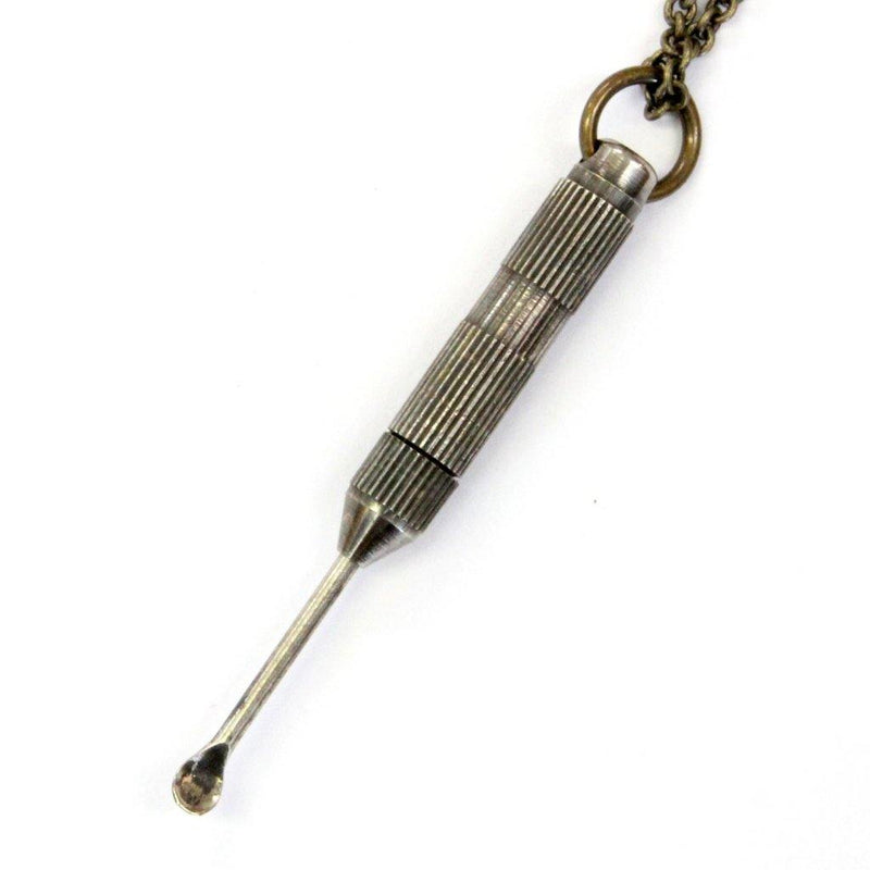 Snuff Spoon Necklace or Keychain in Solid Brass - Moon Raven Designs