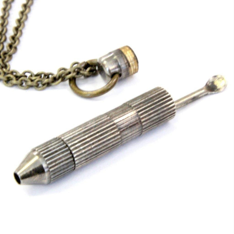 Snuff Spoon Necklace or Keychain in Solid Brass - Moon Raven Designs