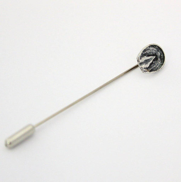 Silver Horse Hoof Ascot Stickpin Sterling Stick Pin Tie Pin Equesrtrian Lapel Pin - Moon Raven Designs