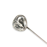 Sterling Silver Tiny Barn Owl Ascot Stickpin - Moon Raven Designs