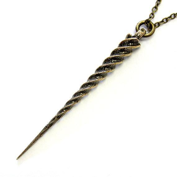 Unicorn Horn Pendant Necklace - Moon Raven Designs