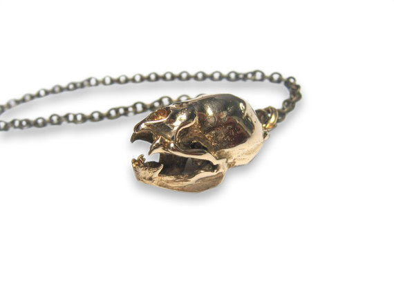 Vampire Bat Skull Necklace - Moon Raven Designs