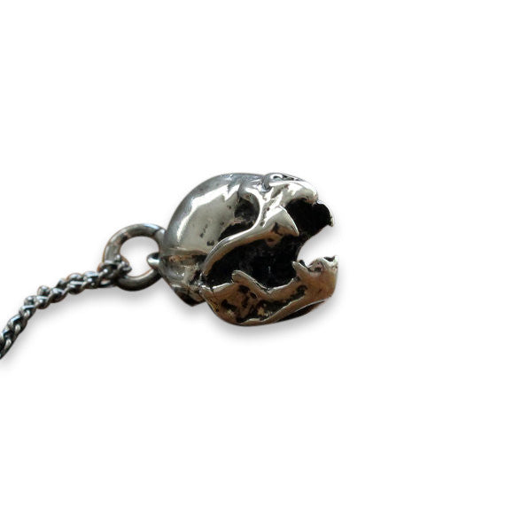 Vampire Bat Skull Necklace - Moon Raven Designs