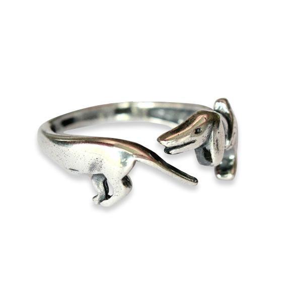 Silver Dachshund Wiener Sausage Dog - Moon Raven Designs