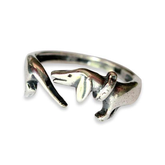 Silver Dachshund Wiener Sausage Dog - Moon Raven Designs