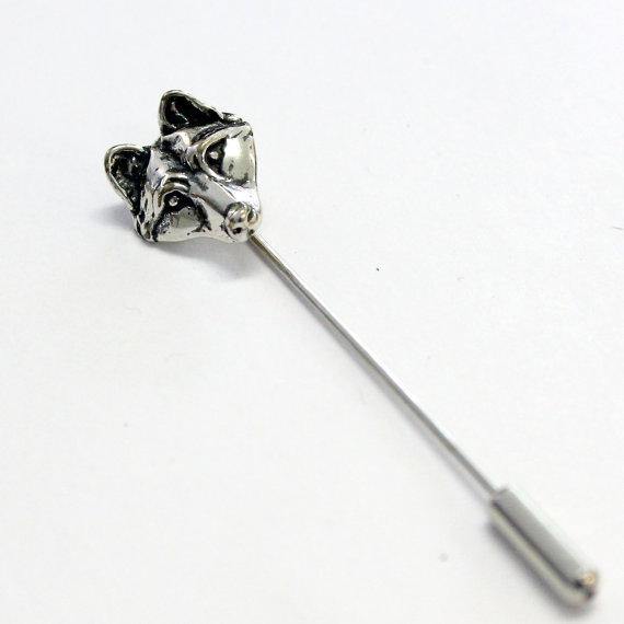 Wolf Face Ascot Stickpin - Moon Raven Designs
