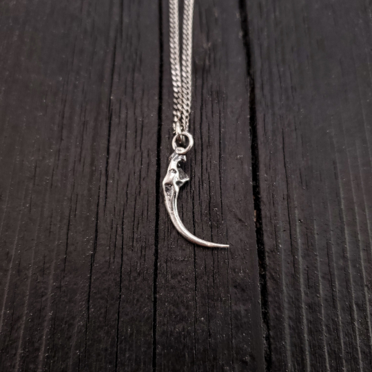 Rattlesnake Fang Charm Pendant Necklace - Moon Raven Designs 
