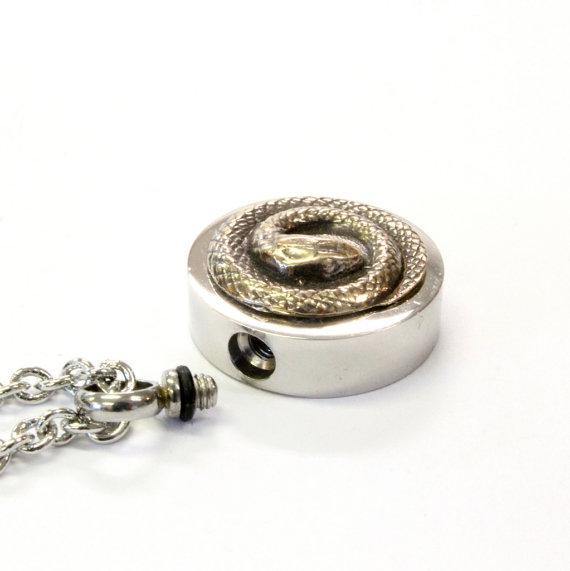Bronze Snake Urn Necklace - Moon Raven Designs