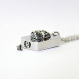 Silver Skull Necklace Cremation Urn - Moon Raven Designs
