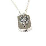 Silver Wolf Cremation Urn - Moon Raven Designs