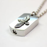 Silver Soaring Raven Cremation Urn - Moon Raven Designs