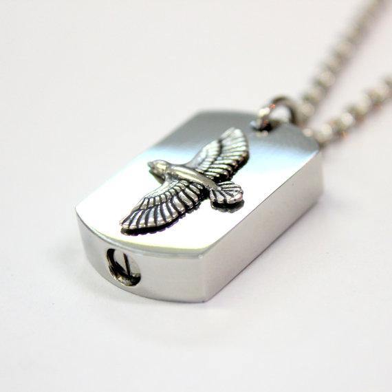 Silver Soaring Raven Cremation Urn - Moon Raven Designs