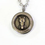 Horse Face Necklace Cremation Urn - Moon Raven Designs