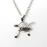 Engraved Sea Turtle Necklace in Sterling Silver - Moon Raven Designs