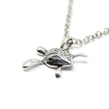 Engraved Sea Turtle Necklace in Sterling Silver - Moon Raven Designs