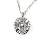 Firemens Emblem Cremation Ash Urn Necklace - Moon Raven Designs