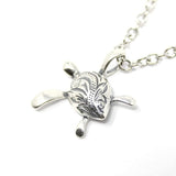 Engraved Sea Turtle Necklace in Sterling Silver - Moon Raven Designs