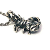 Scorpion Pendant Necklace Solid Cast Silver Plated Bronze - Moon Raven Designs
