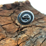 Snake Ascot Pin 925 Sterling Silver Serpent Stickpin Viper Lapel Pin - Moon Raven Designs