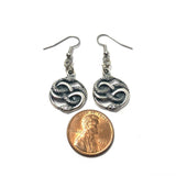 Auryn Ouroboro Twin Snake Earrings Solid .925 Sterling Silver - Moon Raven Designs