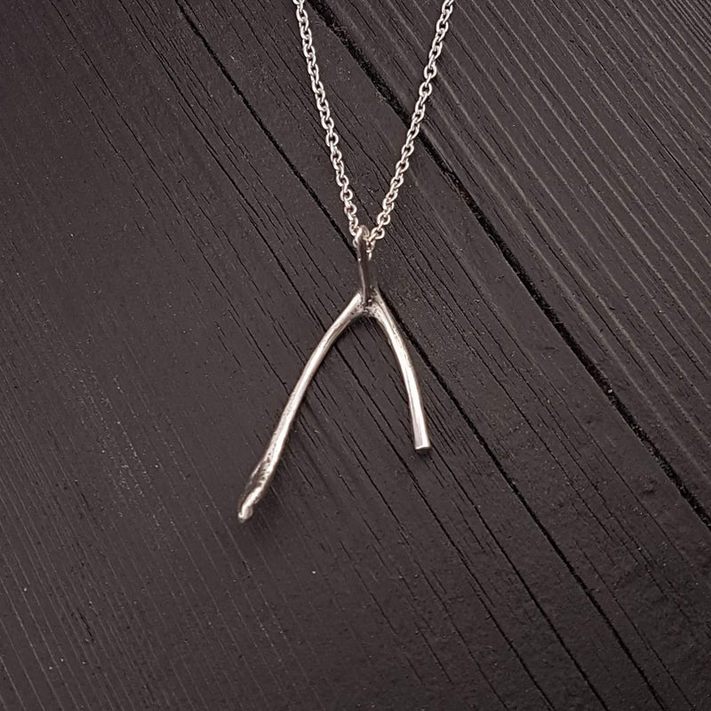 Broken Wishbone Necklace - Moon Raven Designs