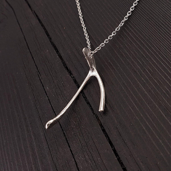 Broken Wishbone Necklace - Moon Raven Designs