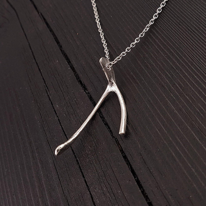 Broken Wishbone Necklace - Moon Raven Designs