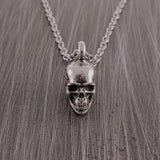Human Skull Cremation Ash Urn Charm Necklace - Moon Raven Designs