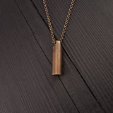 Dog Paw Print Tear Drop Cremation Ash Urn Necklace - Solid Bronze - Custom Engraved Personalised Mourning Pet Urn