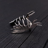 Moose Antler Wrap Ring Solid Cast 925 Sterling Silver - Moon Raven Designs