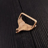 Whale Tail Belt Buckle Humpback Whale Fluke in Solid Bronze - Moon Raven Designs