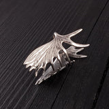 Moose Antler Wrap Ring Solid Cast 925 Sterling Silver - Moon Raven Designs