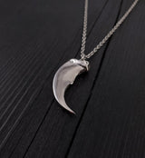Large Bear Claw Pendant Necklace - Solid 925 Sterling Silver - Bear Claw Statement Piece - Life Size Bear Claw Gift For Him - Gift For Her
