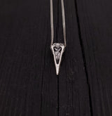Raven Skull Necklace - Solid Cast 925 Sterling Silver - Polished Finish - Unisex Bird Skull Gift For Him or Her - Multiple Chain Options