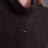 Narwhal Charm Pendant Necklace - Solid Hand Cast Bronze - Polished Finish - Arctic Unicorn of the Sea - Unisex Jewelry Gift for Him or Her
