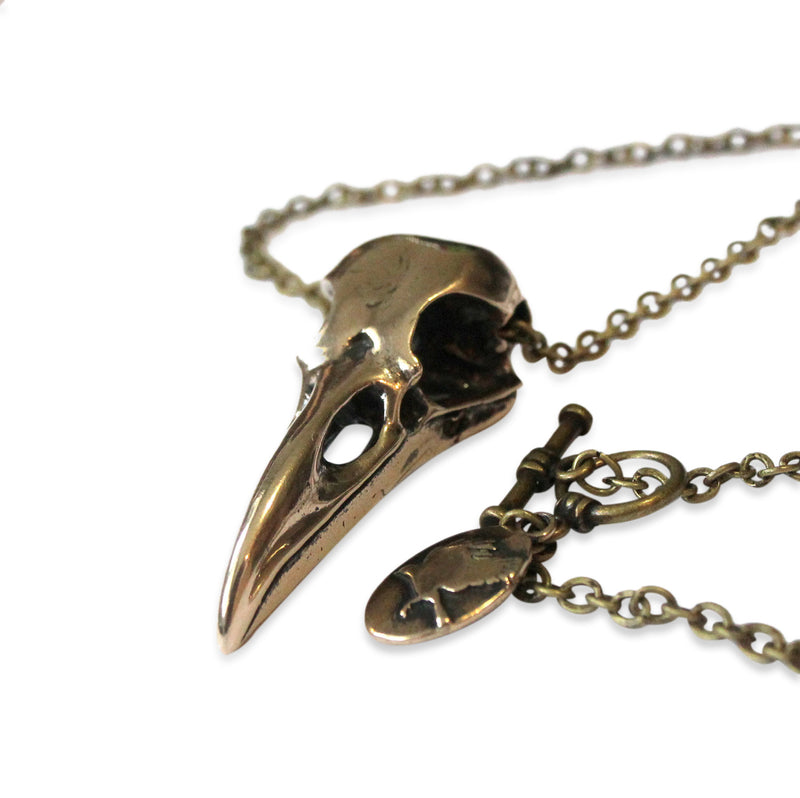Raven Skull Necklace - Moon Raven Designs