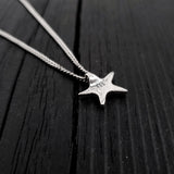 Starfish Charm Pendant Necklace - Solid Hand Cast 925 Sterling Silver - Multiple Chain Options - Ocean Wildlife Gift for Her