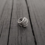 Skeleton Hand Ear Cuff - Solid Hand Cast Sterling Silver - Statement Ear Jewelry Gift for Him or Her