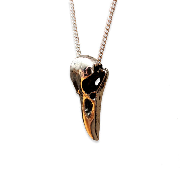 Raven Skull Necklace - Moon Raven Designs