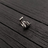 Skeleton Hand Ear Cuff - Solid Hand Cast Sterling Silver - Statement Ear Jewelry Gift for Him or Her