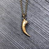 Velociraptor Claw Necklace in Solid Bronze Deinonychus Claw Dinosaur Claw