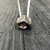 Turtle Shell Cremation Urn Necklace  in Solid Sterling SilverTerrapin Bereavement Memorial Gift
