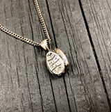 Turtle Shell Cremation Urn Necklace  in Solid Sterling SilverTerrapin Bereavement Memorial Gift
