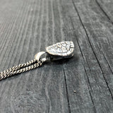 Turtle Shell Cremation Urn Necklace  in Solid Sterling SilverTerrapin Bereavement Memorial Gift
