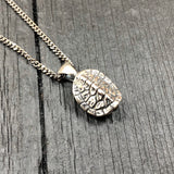Turtle Shell Cremation Urn Necklace  in Solid Sterling SilverTerrapin Bereavement Memorial Gift